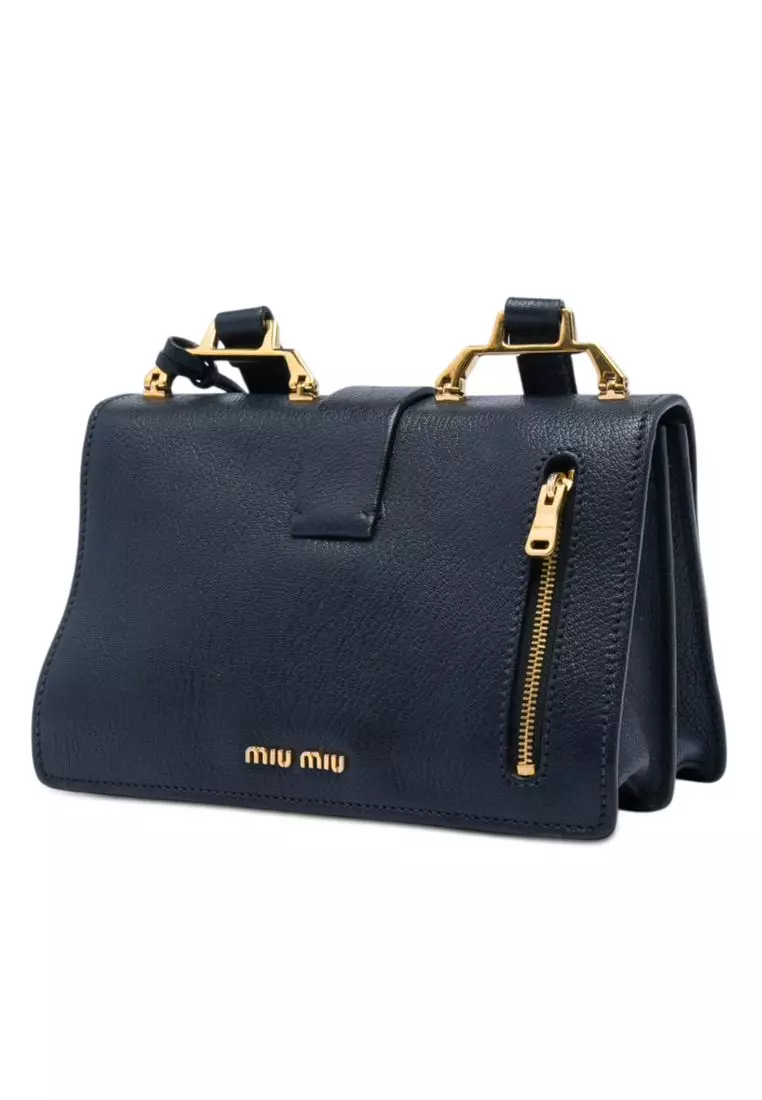 Pre-Loved Miu Miu Goatskin Madras Crossbody