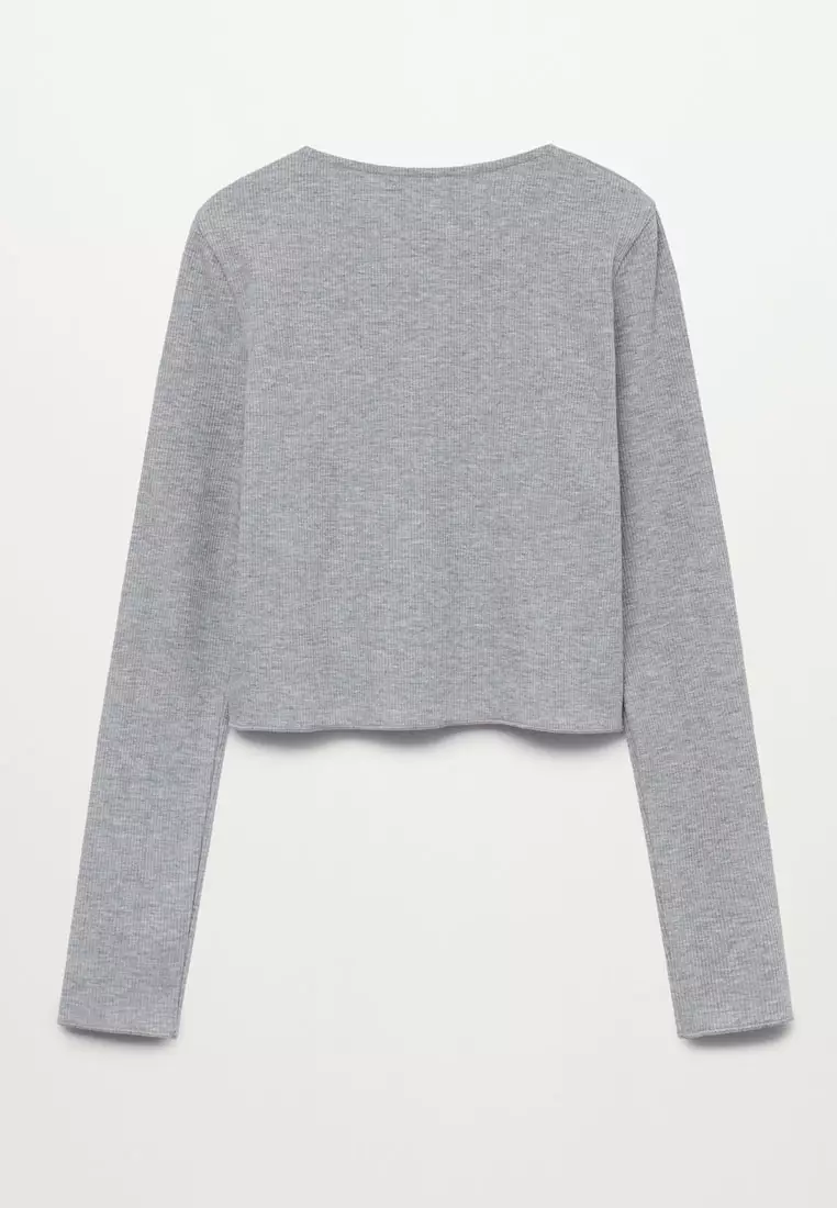 Teens Ribbed Long-Sleeved T-Shirt