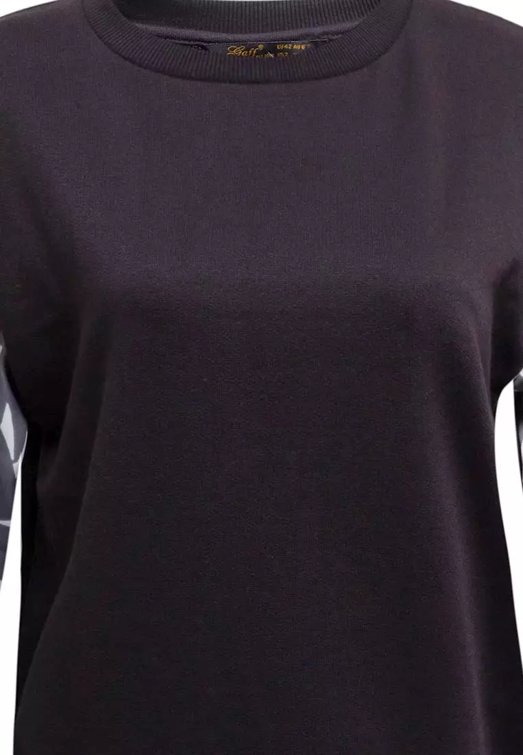 Sweater Atasan Lengan Panjang Abstrak