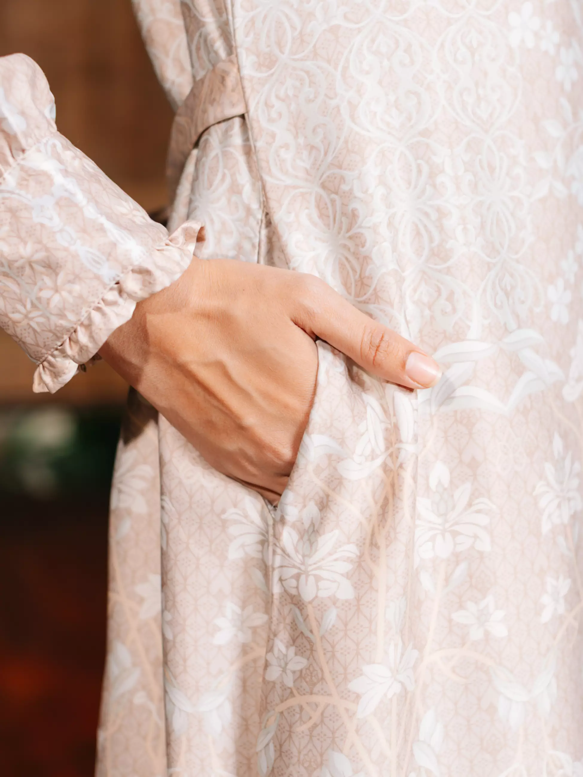 Ranaya Etoupe Brown Gamis Wanita Dress