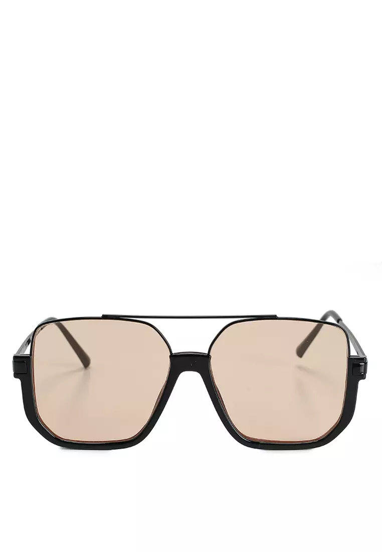Retro Square Aviator Sunglasses