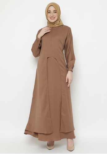 Jual Delarosa Gamis Casual In Brown Color Original Zalora Indonesia
