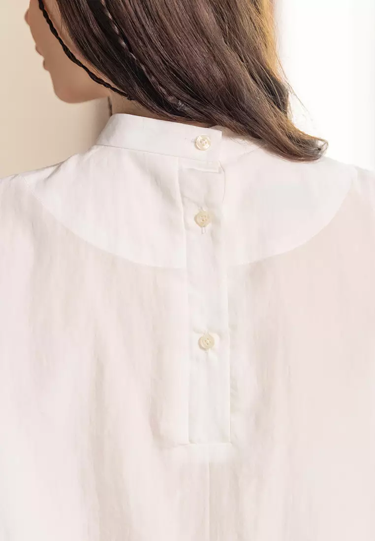 Kami Cirra Puff Sleeves Top White