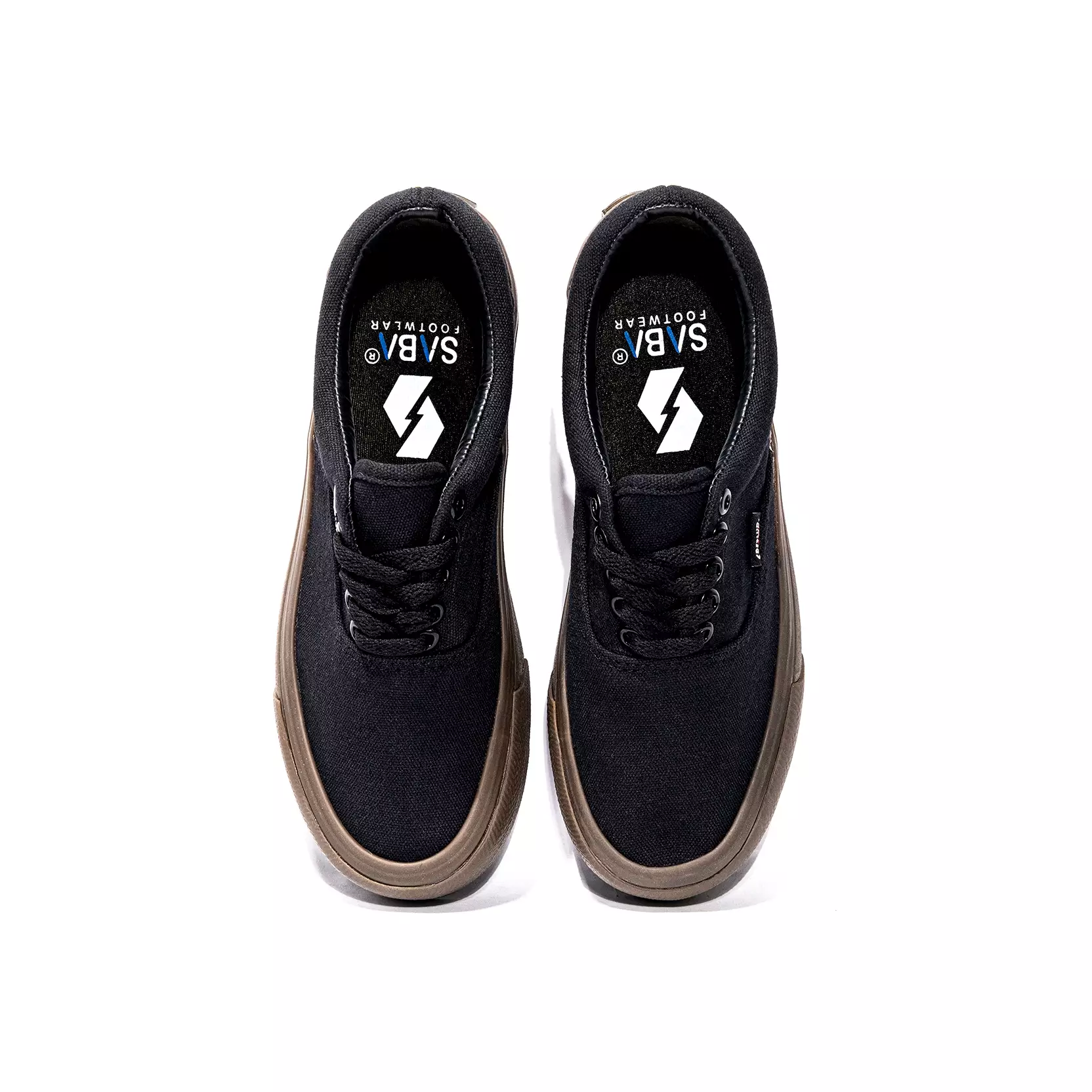 SABA Sykes All Black Dark Gum - Sepatu Sneakers Casual Pria Wanita Original 100% SYK 46