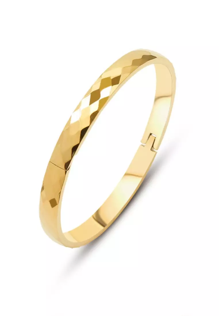 Luxe Engravable Bangle in Rose Gold (L)