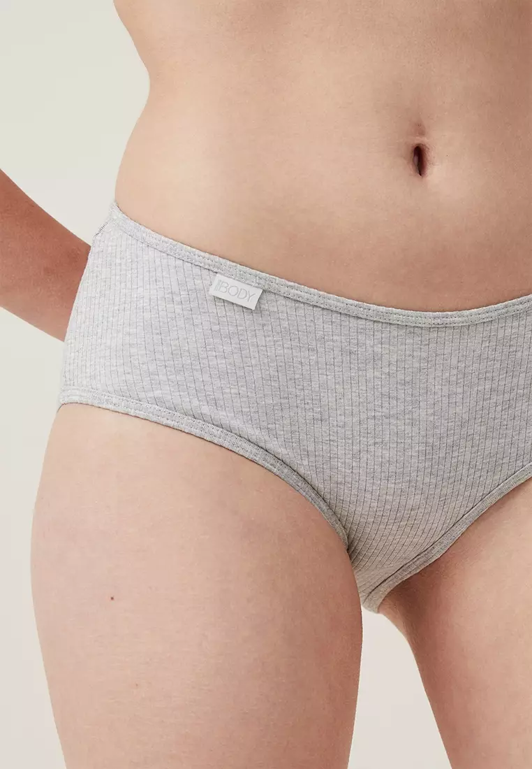 Organic Cotton G-String Briefs - Lily Loves - Grey Marle