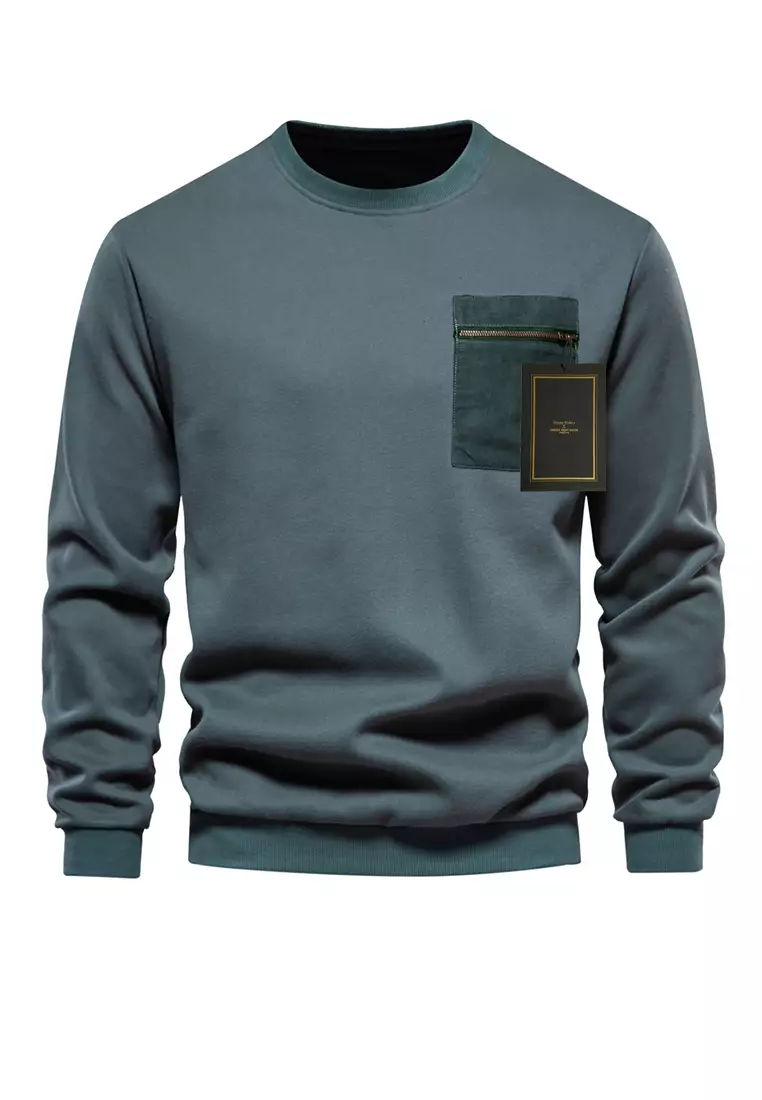 Mens sweatshirts sales with chest pocket