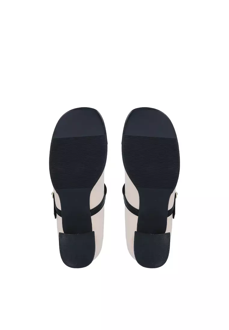 Nude Bowsque Mary Jane Heels