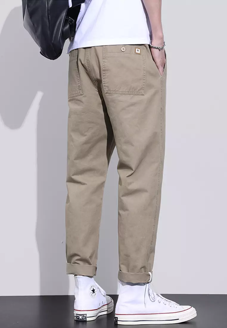 Casual Straight Leg Chino Pants