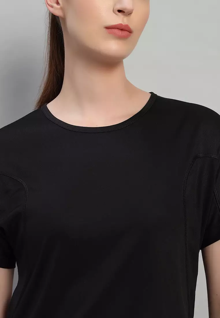 Women's Loose-Fit Performance Black T-Shirt