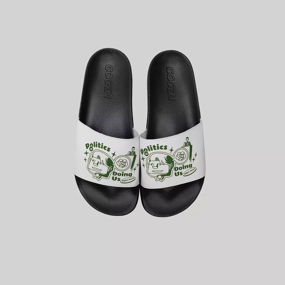 Cogen Sandal Slop Pria Sendal Slide Artisan Series - Doing Us Right Now