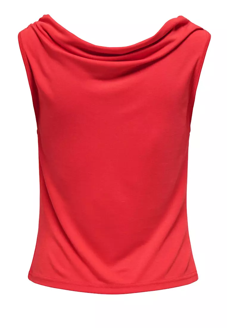 Sleeveless Waterfall Jersey Top