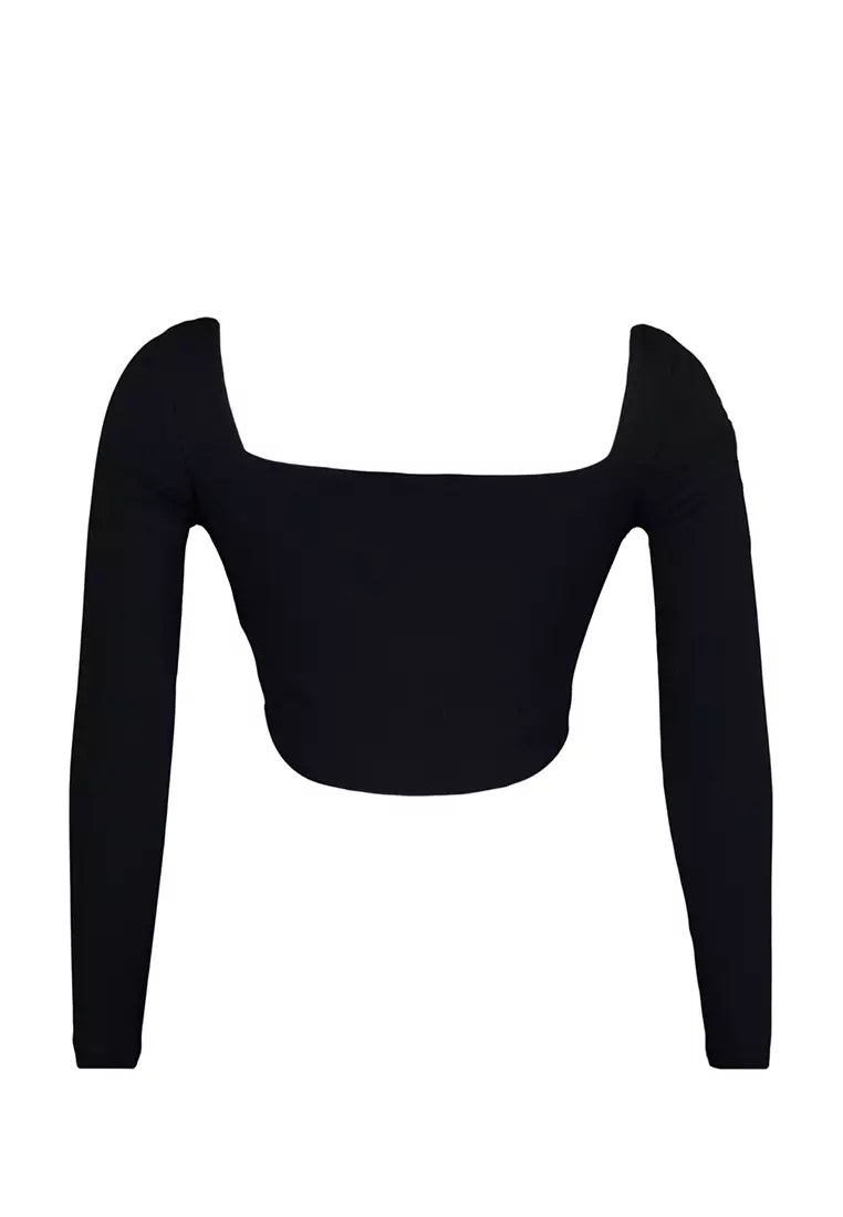 Plus Size Crop Knit Top