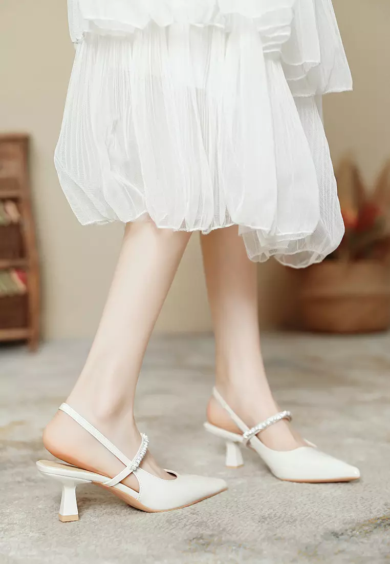 5.5CM Rhinestone Strap Slingback Heel TE7246-3