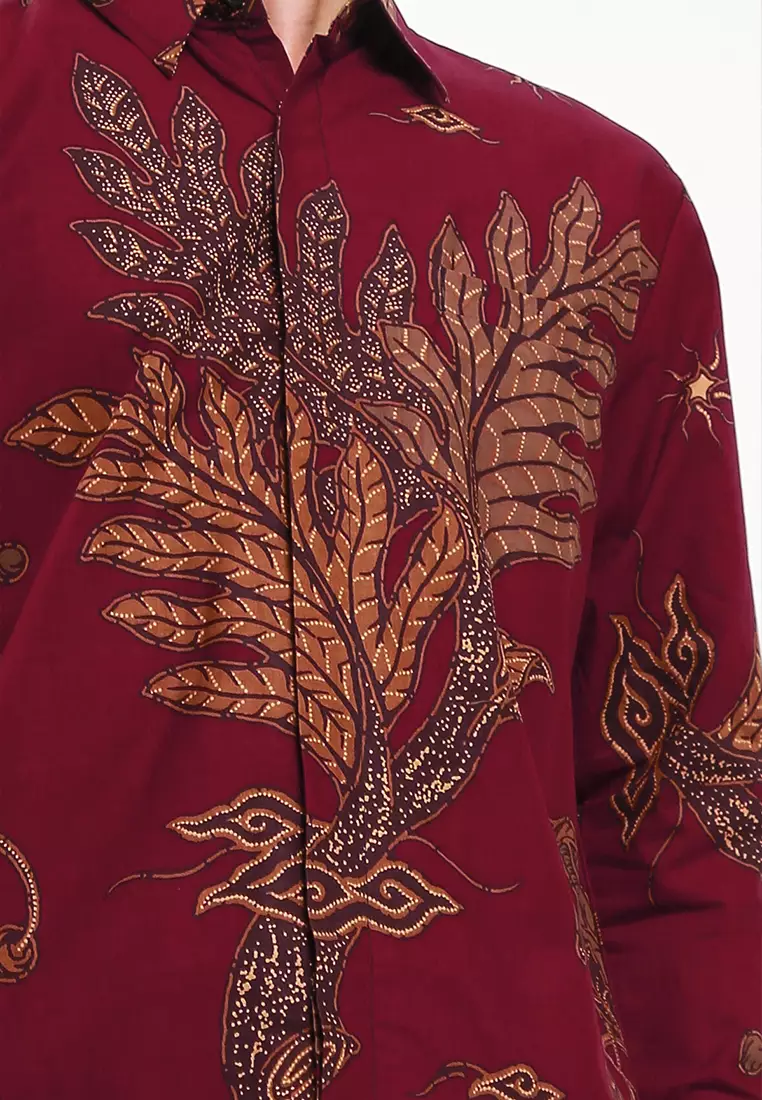 BATIK TALENTA EXCLUSIVE Lengan panjang DAUN MERAH 1