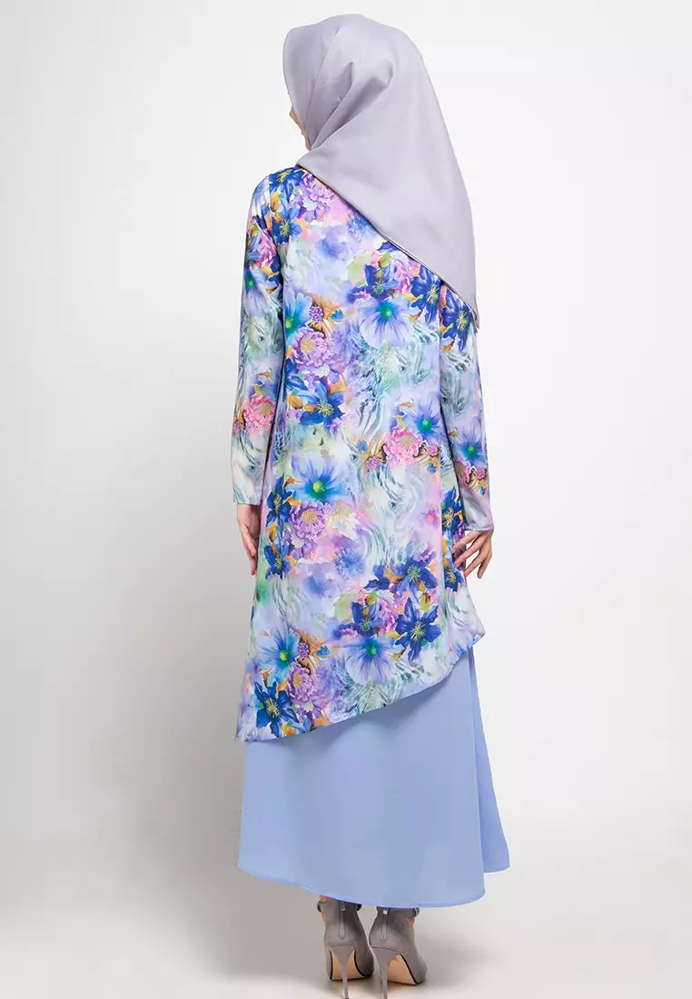 Alba Maxi Dress In Dark Blue Print