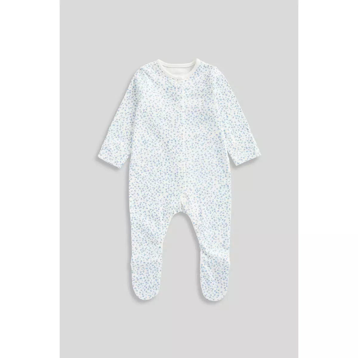 Mothercare Ditsy Baby Sleepsuits - 3 Pack - Baju Tidur Bayi Perempuan (Putih)