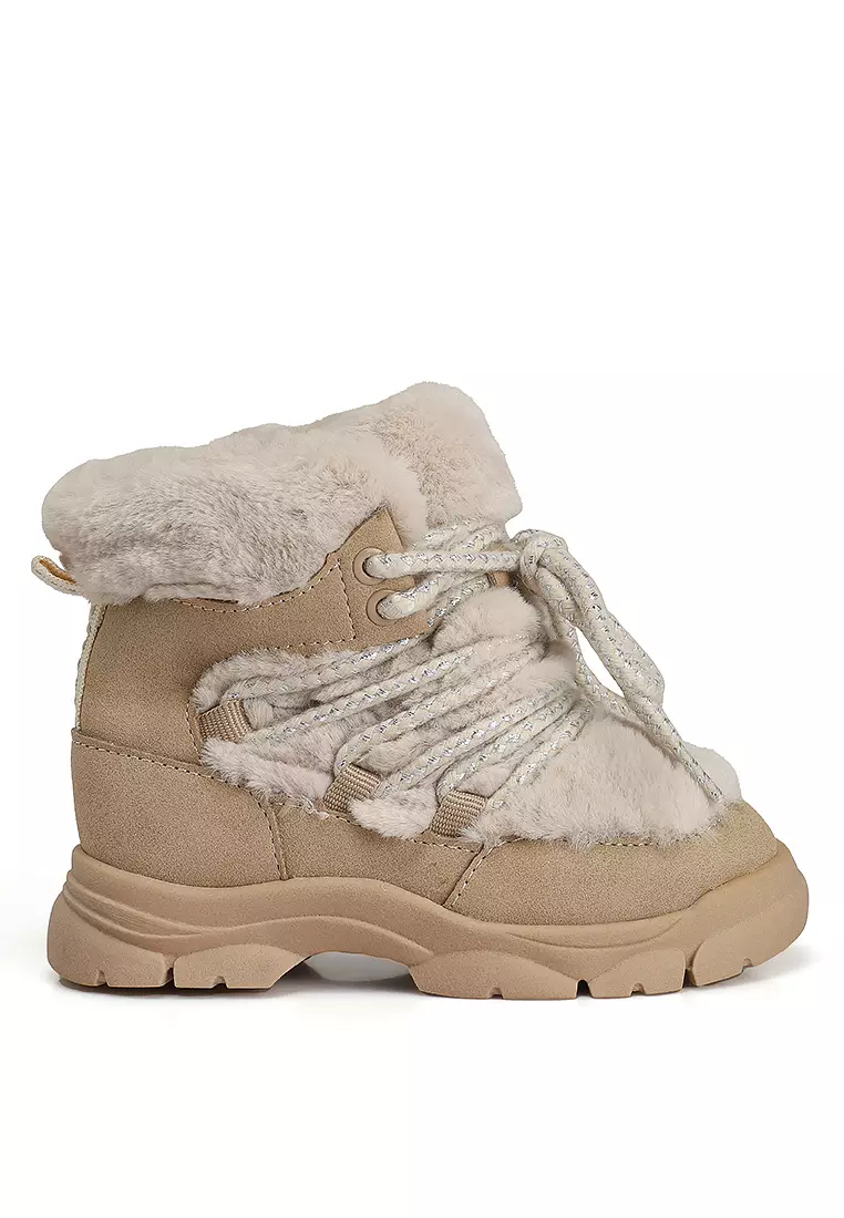 Buy ZARA Faux Shearling Boots 2025 Online | ZALORA Philippines