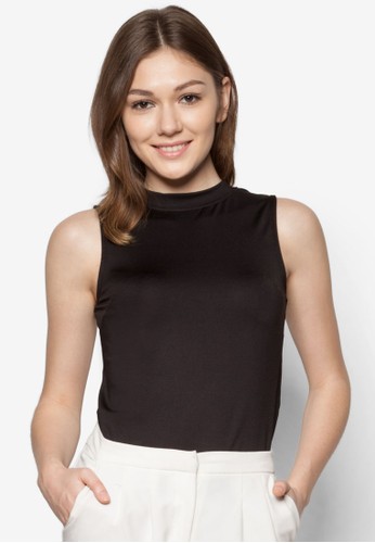 Tina 高領無袖上衣, 服飾, 坦克背心&amzalora 評價p; 細肩帶背心 