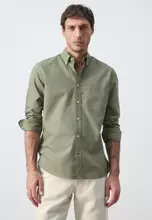 Buy MANGO Man Regular Fit Striped Oxford Shirt 2026 Online | ZALORA