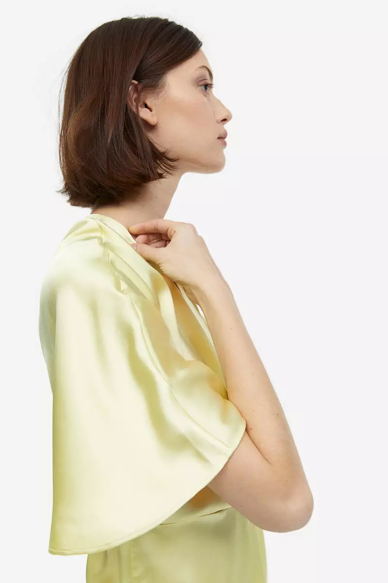 Satin wrap dress