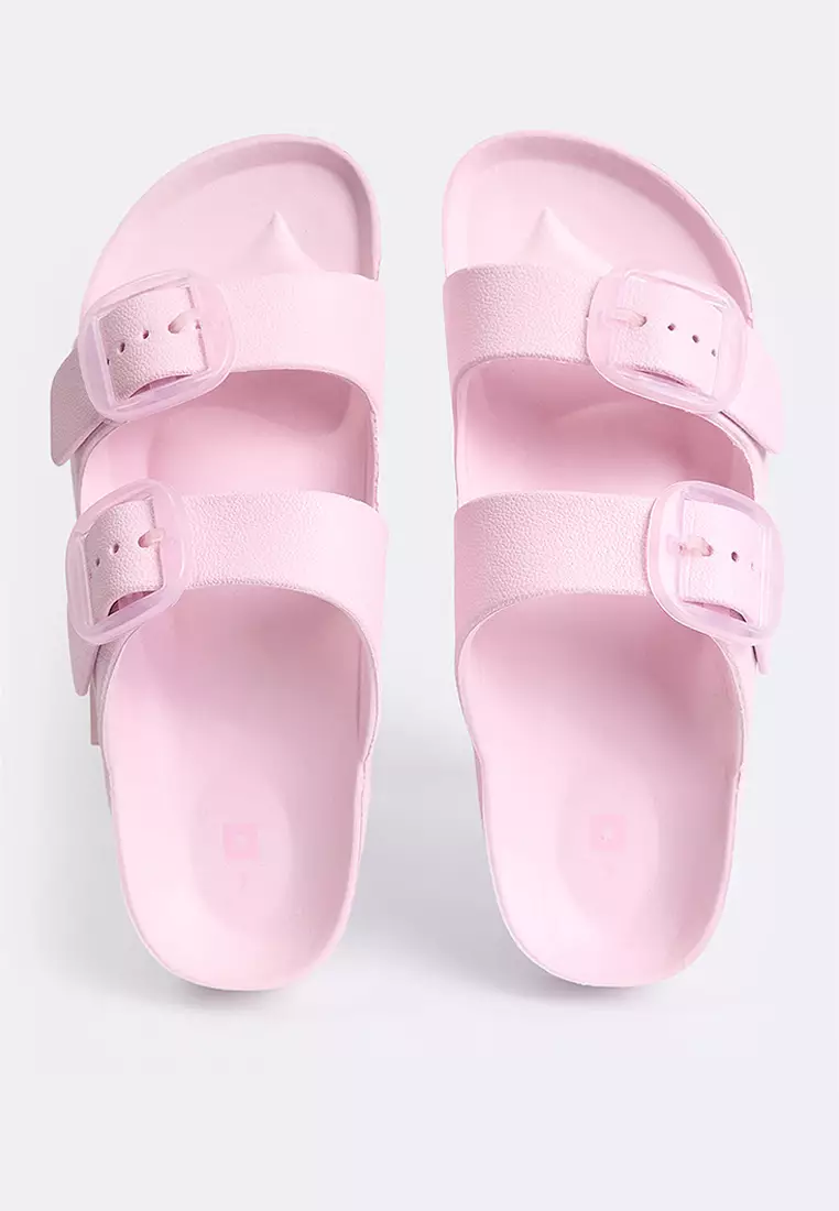 Women's Two Band Rubber Slides