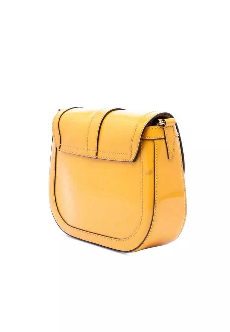 Pre-Loved Gucci Small Microguccissima Patent Stirrup Crossbody