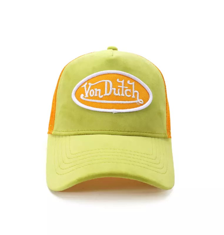 Neon Orange Velvet Trucker - Von Dutch