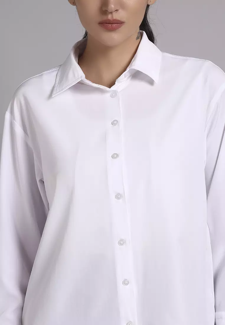 Women's SyncEase Oversized White Shirt