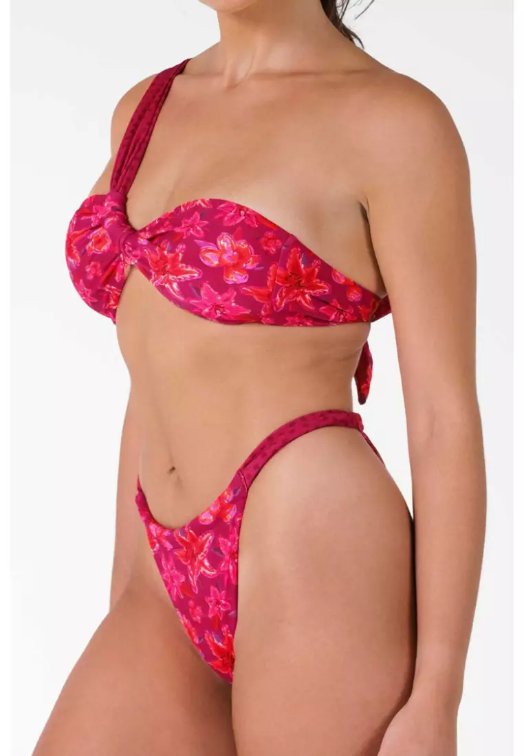 Giana Ruched Cheeky Bikini Bottoms / Stargazer