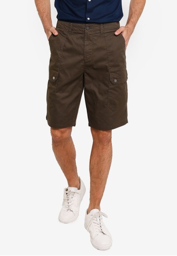 Buy Burton Menswear London Khaki Herringbone Cargo Shorts Online On Zalora Singapore