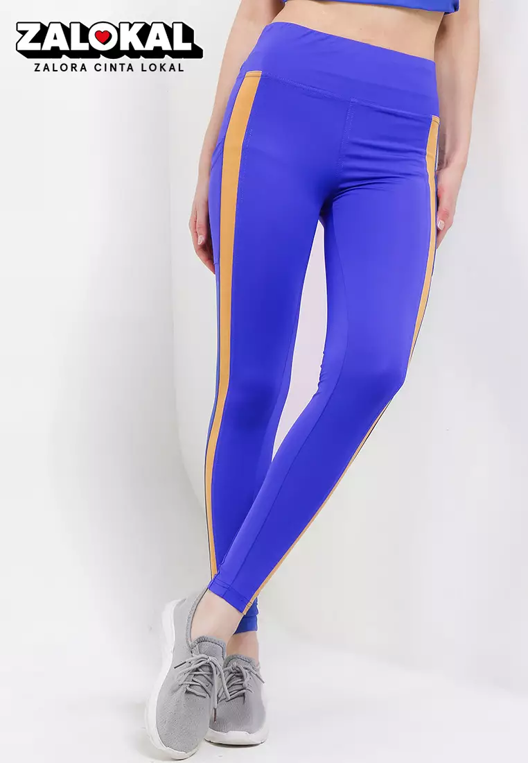 Celana Panjang Legging Olahraga Ladies Sport Long Pants Active Sport Olahraga Senam Yoga Pilates Gym Ketat Spandex