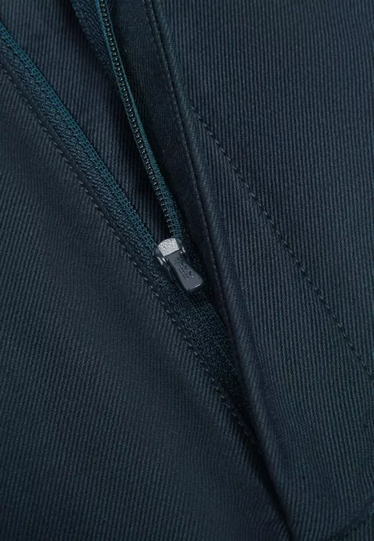 Soft Cotton Rich Stretch Slim Tapered Fit Twill Casual Pants