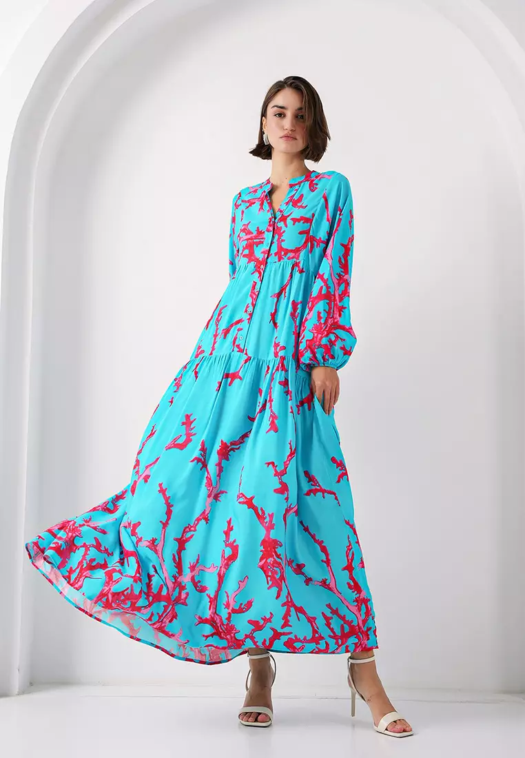 Modest Printed Maxi Dress