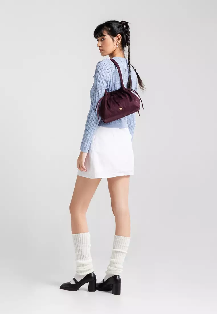 Mandu Mini Bag Suede - Burgundy