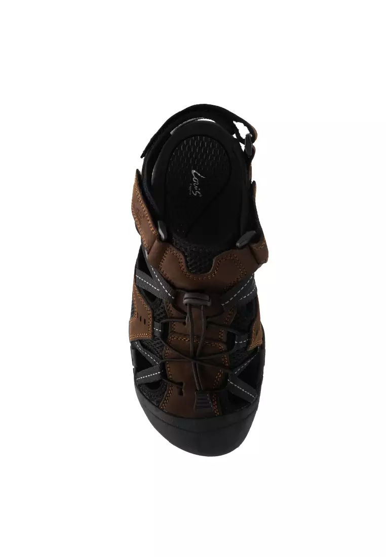Men Slip On Faux Leather Classic Casual Sandals - 250441263