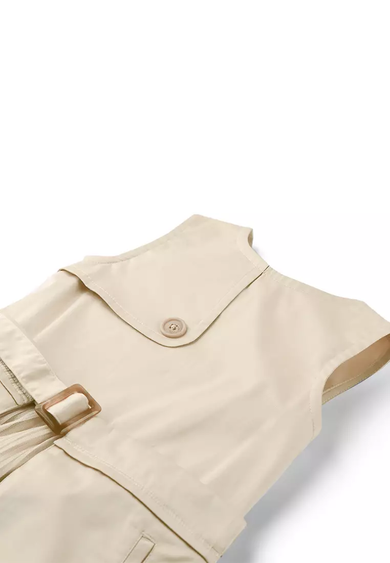 Lucile Dress with Pleated Skirt