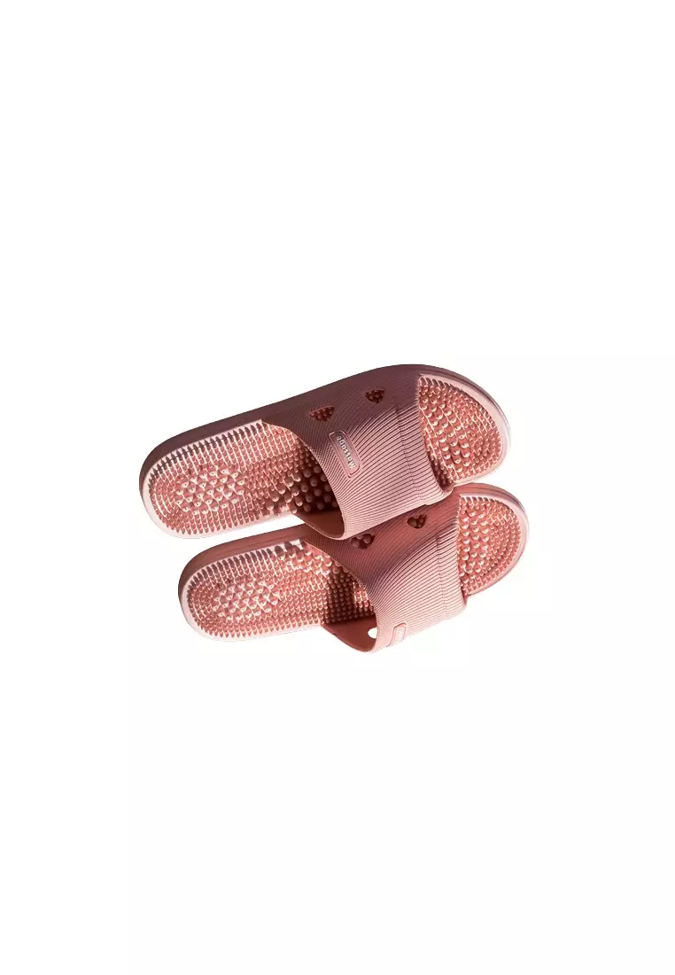 Sandal Rumah Refleksi PVC Anti-Slip Soft Slipper - Pink - Original