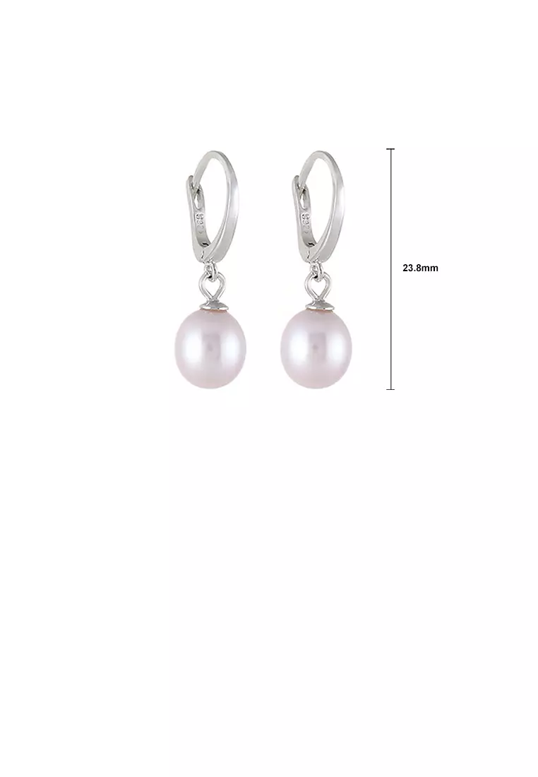 Freshwater pearl earrings sterling silver sale