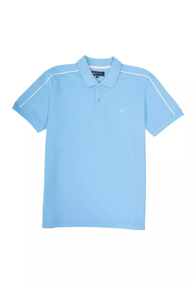 Jack Nicklaus Stellar Polo Shirt Pria Slim Fit Light Blue Colour Light Blue
