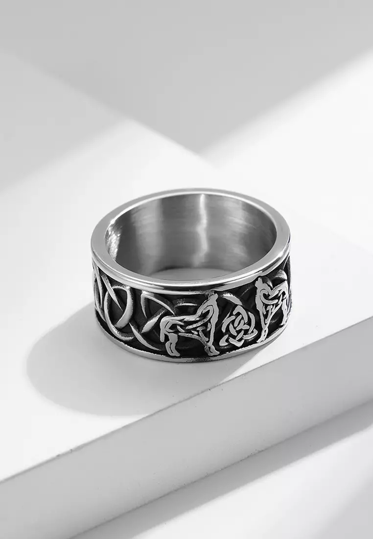 Celtic stainless top steel rings