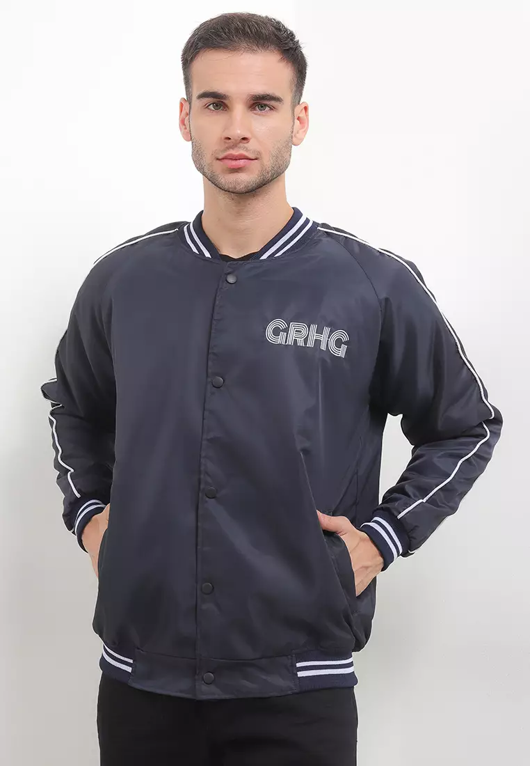 GRAHANGGRA Jaket Bomber Varsity Haycle - Navy Blue