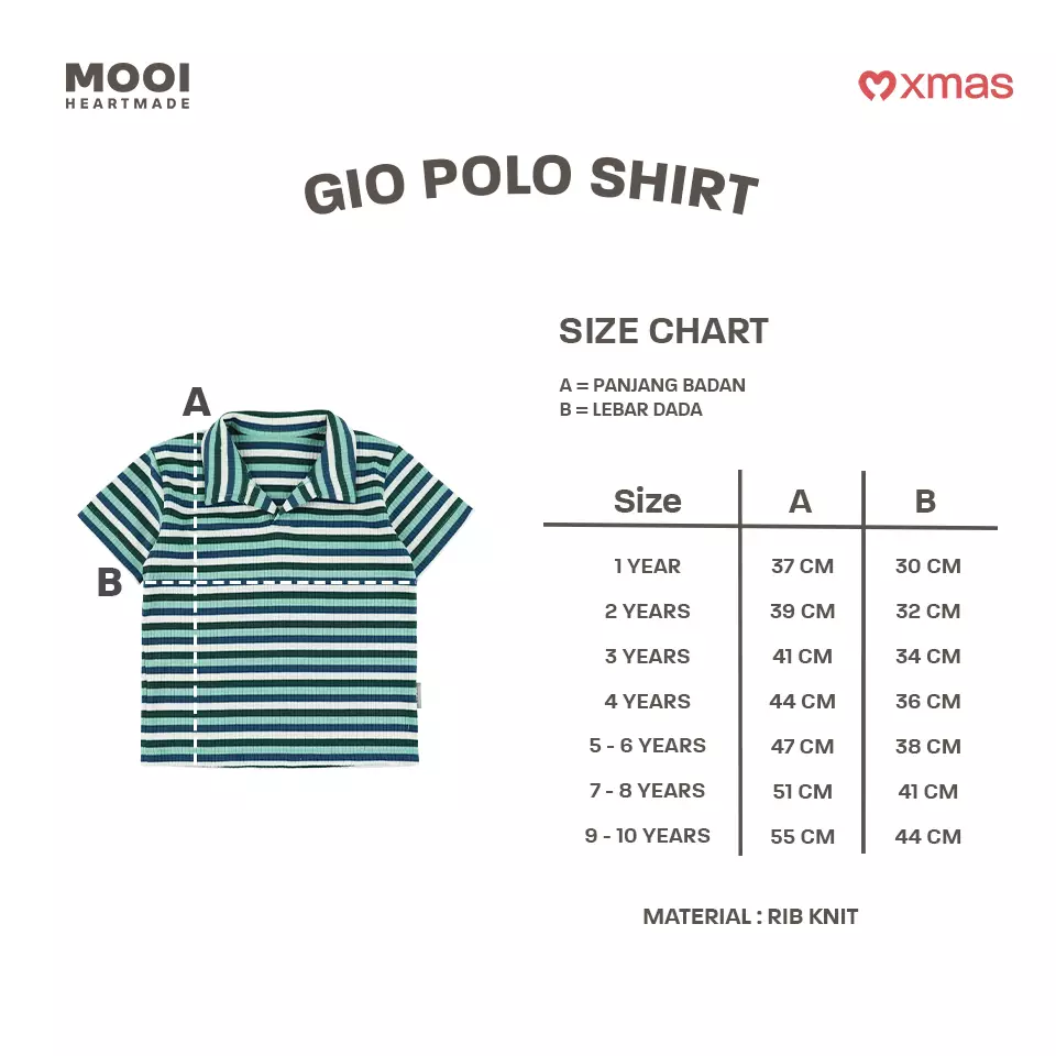 Mooi Kemeja Anak Laki - Laki Gio Polo Shirt - Golden Sun