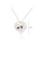 Glamorousky silver 925 Sterling Silver Fashion Temperament Golden Bird Hollow Heart Pendant with Amethyst and Necklace E0B30AC4E641ACGS_2
