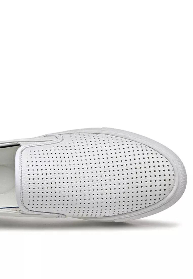 Hollowed Out Style Leather Slip-Ons YQ115804-21