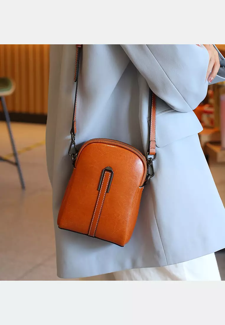 Brand New Top Cowhide Leather Shoulder Crossbody Bag