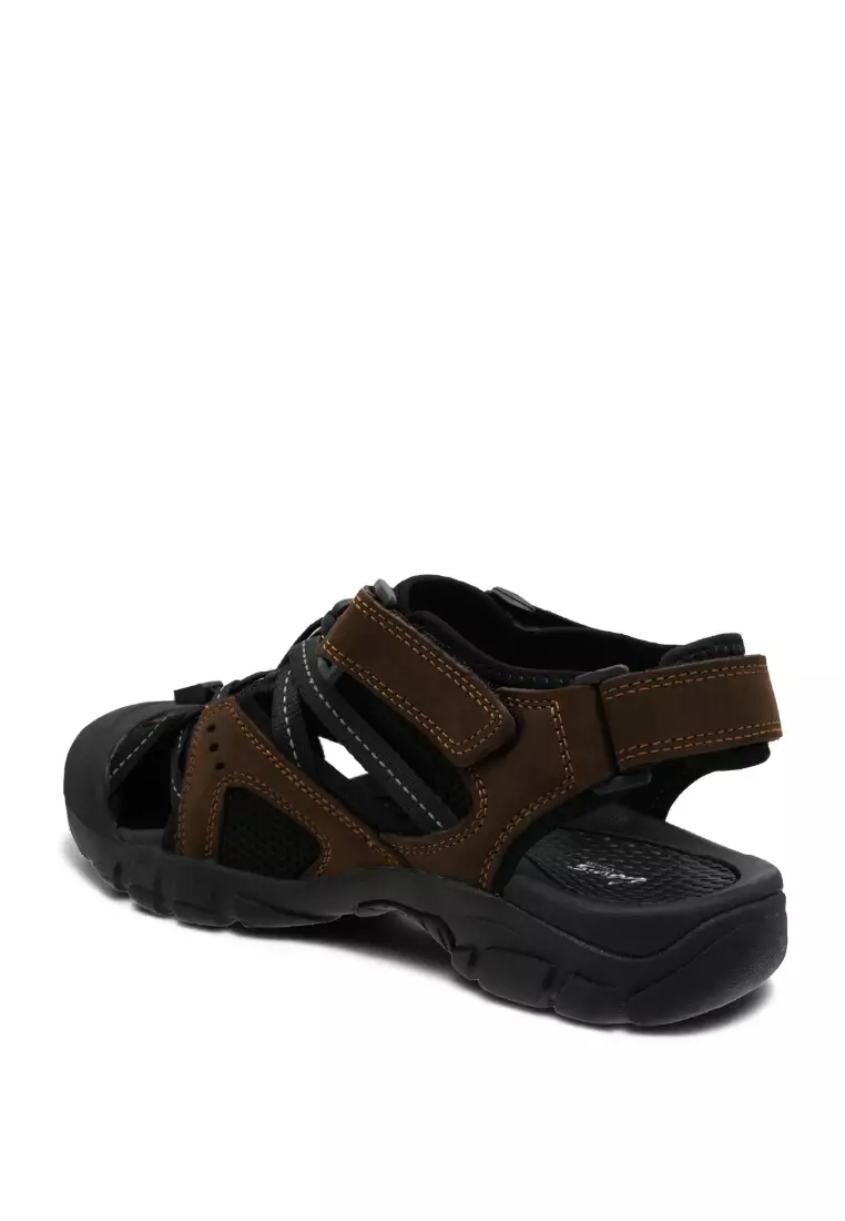 Men Slip On Faux Leather Classic Casual Sandals - 250441263