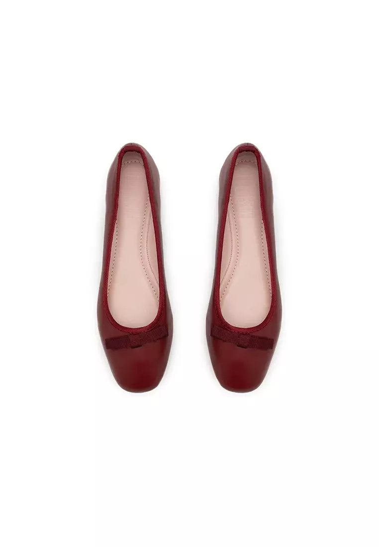 BOW FLAT PUMP 蝴蝶结方頭芭蕾舞平底鞋