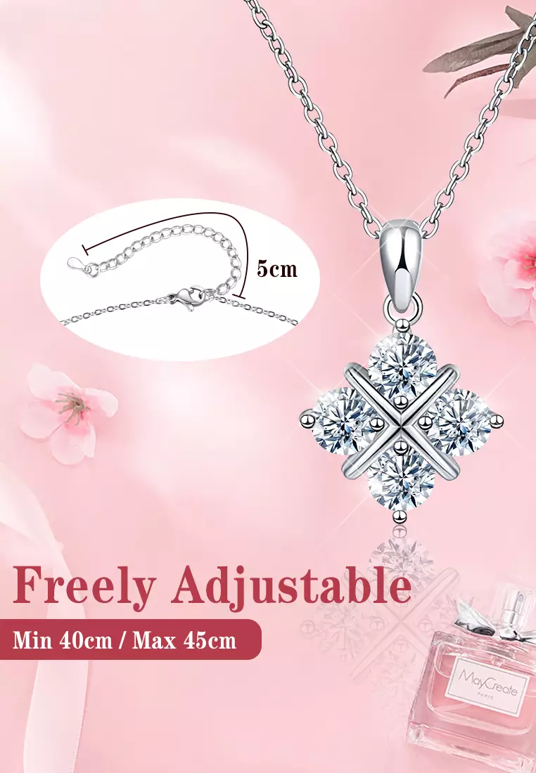 Kalung Wanita N001 Original Fashion Perhiasan Cewek Berlian Dilapisi Platinum Anti Luntur Necklaces