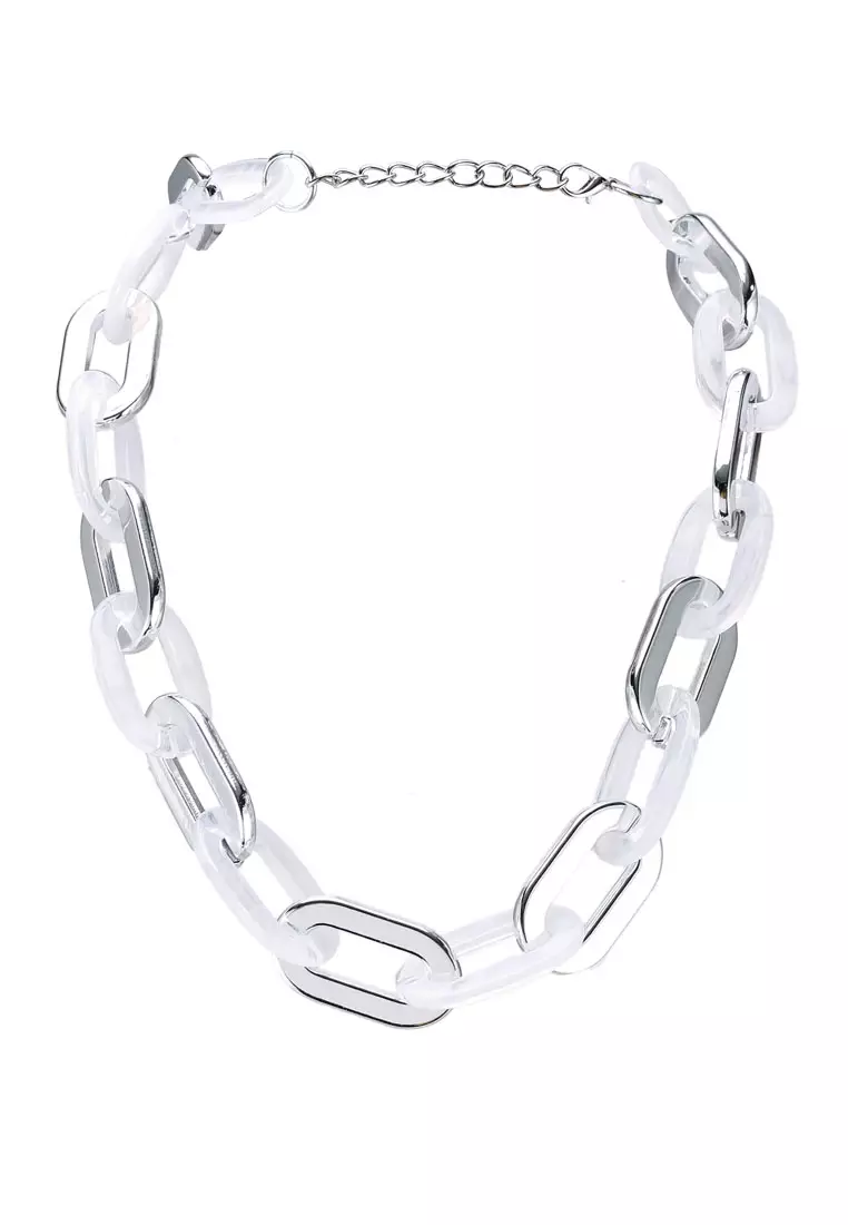 Red acrylic deals necklace
